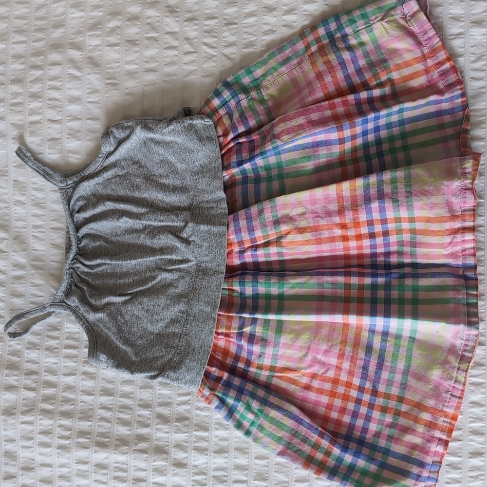 Gap Rainbow Plaid Tank Dress  🌈